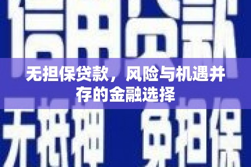 资源无担保贷款，风险与机遇并存的金融选择