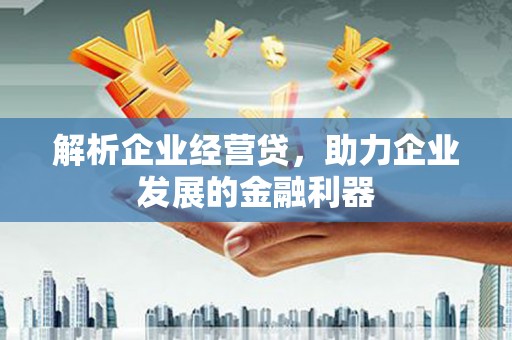 资源解析企业经营贷，助力企业发展的金融利器