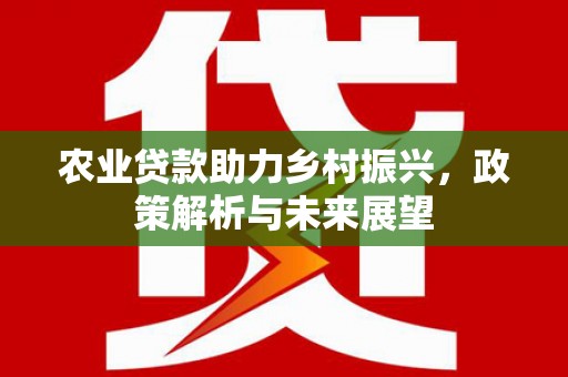 资源农业贷款助力乡村振兴，政策解析与未来展望