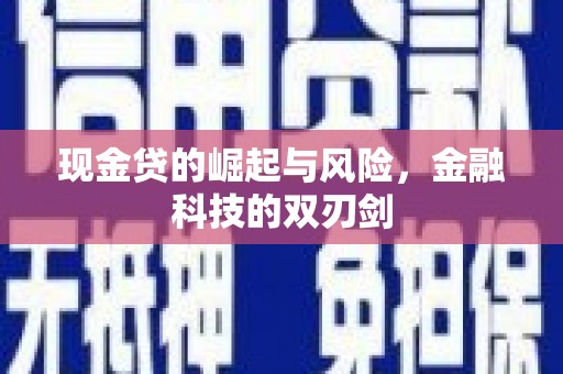 资源现金贷的崛起与风险，金融科技的双刃剑