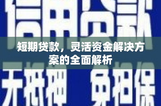 资源短期贷款，灵活资金解决方案的全面解析