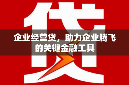 资源企业经营贷，助力企业腾飞的关键金融工具