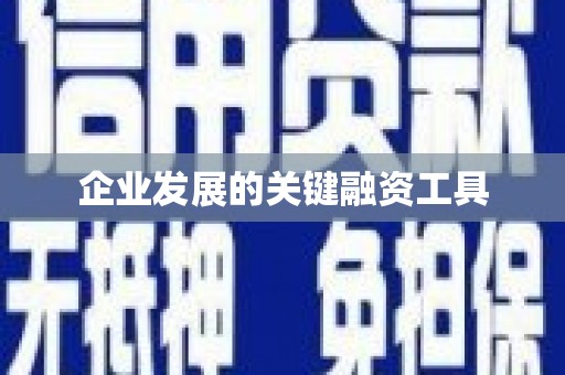 资源企业发展的关键融资工具