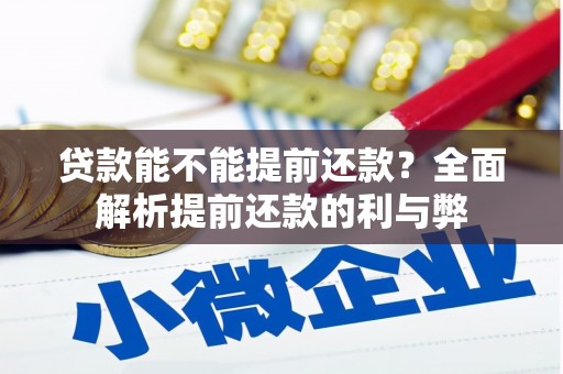 资源贷款能不能提前还款？全面解析提前还款的利与弊