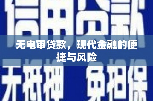 资源无电审贷款，现代金融的便捷与风险