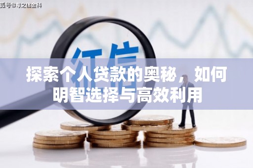 资源探索个人贷款的奥秘，如何明智选择与高效利用