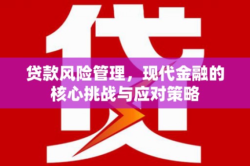 资源贷款风险管理，现代金融的核心挑战与应对策略