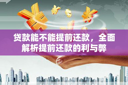 资源贷款能不能提前还款，全面解析提前还款的利与弊