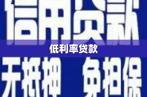 资源低利率贷款