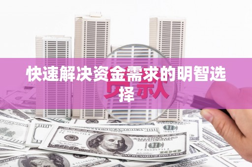 资源快速解决资金需求的明智选择